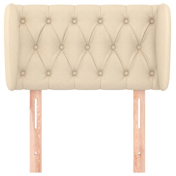 vidaXL Kopfteil mit Ohren Creme 83x23x78/88 cm Stoff