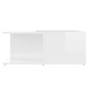 vidaXL Couchtisch Hochglanz-Wei&szlig; 80x80x31 cm Holzwerkstoff