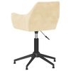 vidaXL Esszimmerst&uuml;hle 6 Stk. Drehbar Creme Samt