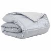 vidaXL Sommerdecke Silber 220 x 260 cm Satin und Mikrofaser