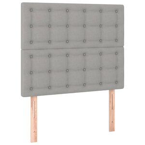 vidaXL Kopfteil Hellgrau 80x5x118/128 cm Stoff
