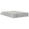 vidaXL Aufbewahrungsbettgestell Beton Grau 135 cm Holzwerkstoff