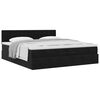 vidaXL Ottoman-Bett mit Matratze Schwarz 200x200 cm Samt