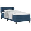 vidaXL Boxspringbett mit Kissen mit Kopfteil Blau 90 x 190 cm Stoff