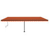 vidaXL Markise Manuell Einziehbar mit LED 600x350 cm Orange Braun