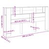 vidaXL Bett-Kopfteil mit Ablagen Artisan-Eiche 200x18,5x102,5 cm