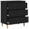 vidaXL Sideboard Schwarz Eichen-Optik 60 x 35 x 70 cm Holzwerkstoff