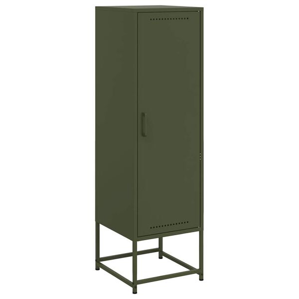 vidaXL Highboard Olivgr&uuml;n 36x39x123 cm Stahl
