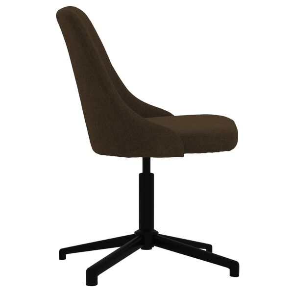 vidaXL Esszimmerst&uuml;hle 6 Stk. Drehbar Dunkelbraun Stoff