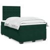 vidaXL Boxspringbett mit Matratze Dunkelgr&uuml;n 120x190 cm Samt