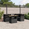 vidaXL 5-tlg. Garten-Sofagarnitur mit Kissen Grau Poly Rattan