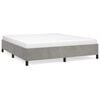 vidaXL Bettgestell ohne Matratze Hellgrau 180x200 cm Samt