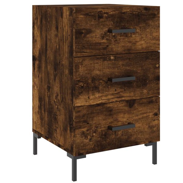 vidaXL Nachttisch R&auml;uchereiche 40x40x66 cm Holzwerkstoff