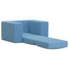 vidaXL Schlafsofa f&uuml;r Kinder Blau Weicher Pl&uuml;sch