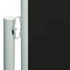 vidaXL Seitenmarkise Ausziehbar 200x600 cm Schwarz