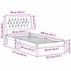 vidaXL Bettgestell mit gepolstertem Kopfteil Braun 90 x 200 cm