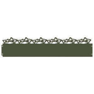 vidaXL Rasenkanten 10 Stk. 103 x 0,05 x 22 cm Stahl Olive Gr&uuml;n