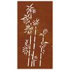 vidaXL Garten-Wanddeko 105x55 cm Cortenstahl Bambus-Design