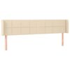 vidaXL LED Kopfteil Creme 203x16x78/88 cm Stoff