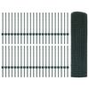 vidaXL Zaun mit Pfosten Gr&uuml;n 0,6 x 100 m Stahl und PVC