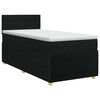 vidaXL Boxspringbett mit Matratze Schwarz 90 x 190 cm Stoff