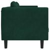 vidaXL Sofa mit Kissen 3-Sitzer Dunkelgr&uuml;n Samt