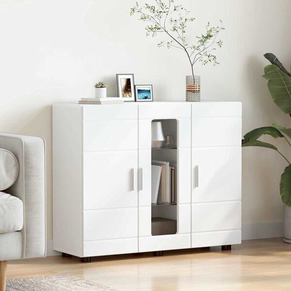 vidaXL Holzschrank mit Speicher Wei&szlig; 88,5 x 30,5 x 73 cm Holzwerkstoff