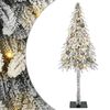 vidaXL Weihnachtsbaum mit 150 LEDs Wei&szlig; 150 cm PE und Stahl