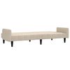 vidaXL Schlafsofa 2-Sitzer Creme Mikrofasergewebe