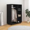 vidaXL Kleiderschrank Schwarz 80x40x110 cm Holzwerkstoff