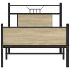 vidaXL Bettgestell ohne Matratze Sonoma-Eiche 90x200 cm Holzwerkstoff