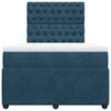 vidaXL Boxspringbett mit Matratze Blau 120x200 cm Samt
