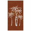 vidaXL Garten-Wanddeko 105x55 cm Cortenstahl Palmen-Design