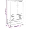 vidaXL Highboard Anthrazit 68x39x111,5 cm Stahl