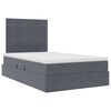 vidaXL Aufbewahrungsbett mit Matratze Dunkelgrau 120 x 200 cm Samt