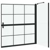 vidaXL Bad-Duschschirm Schwarz und Transparent 116 x 68 x 128 cm