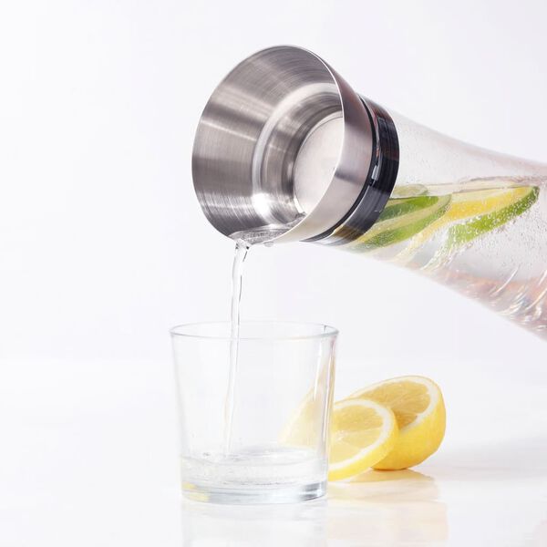 HI Wasserkaraffe mit Ausgie&szlig;er Transparent 1,2 L