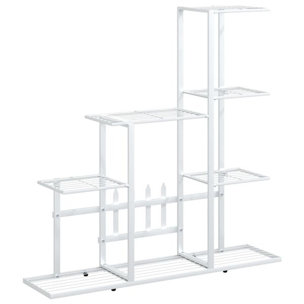vidaXL Blumenst&auml;nder 94,5x25x88 cm Wei&szlig; Metall