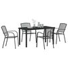 vidaXL Garten Essgruppe 5 pcs Anthrazit Pulverbeschichteter Stahl