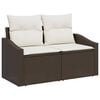 vidaXL Garten-Sofa-Set mit Speicher 8 pcs Braun Poly Rattan