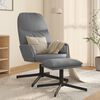 vidaXL Relaxsessel mit Hocker Grau Kunstleder