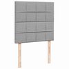 vidaXL Boxspringbett mit Matratze Hellgrau 90x200 cm Stoff