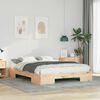 vidaXL Bodenbettgestell Braun 150 x 200 cm Massivholz Kiefer