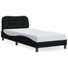vidaXL Bettgestell ohne Matratze "Hvar" Schwarz 90x190 cm Stoff