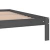 vidaXL Massivholzbett Grau Kiefer 200x200 cm