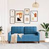 vidaXL 2-Sitzer-Sofa Blau 140 cm Samt