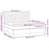 vidaXL Boxspringbett mit Matratze Dunkelbraun 200x200 cm Stoff