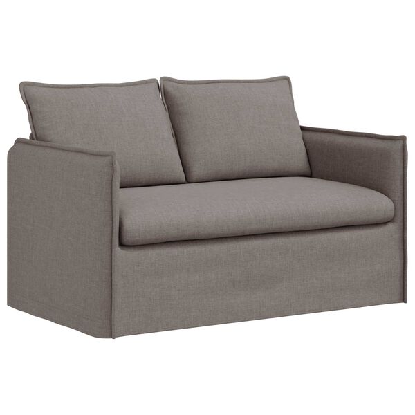 vidaXL Sofa 120cm Taupe Metall