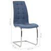 vidaXL Freischwinger 2 Stk. Blau Stoff