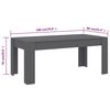 vidaXL Esstisch Grau 180x90x76 cm Holzwerkstoff